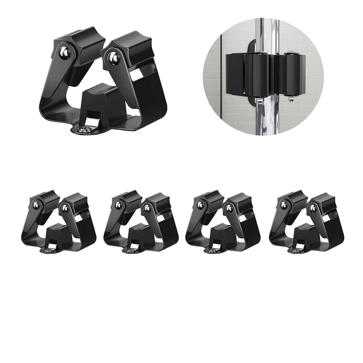 porte balai support mur noir acier inoxydable moderne respectueux environnement vis imperméable stockage articles