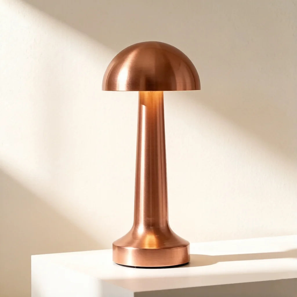 lampe table rechargeable cuivre moderne minimaliste base plate flux lumineux 249 2000 certification rohs