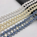 ruban dentelle intégrées largeur 3cm couleurs argent doré classique élégant opaque polyester écologique élastique