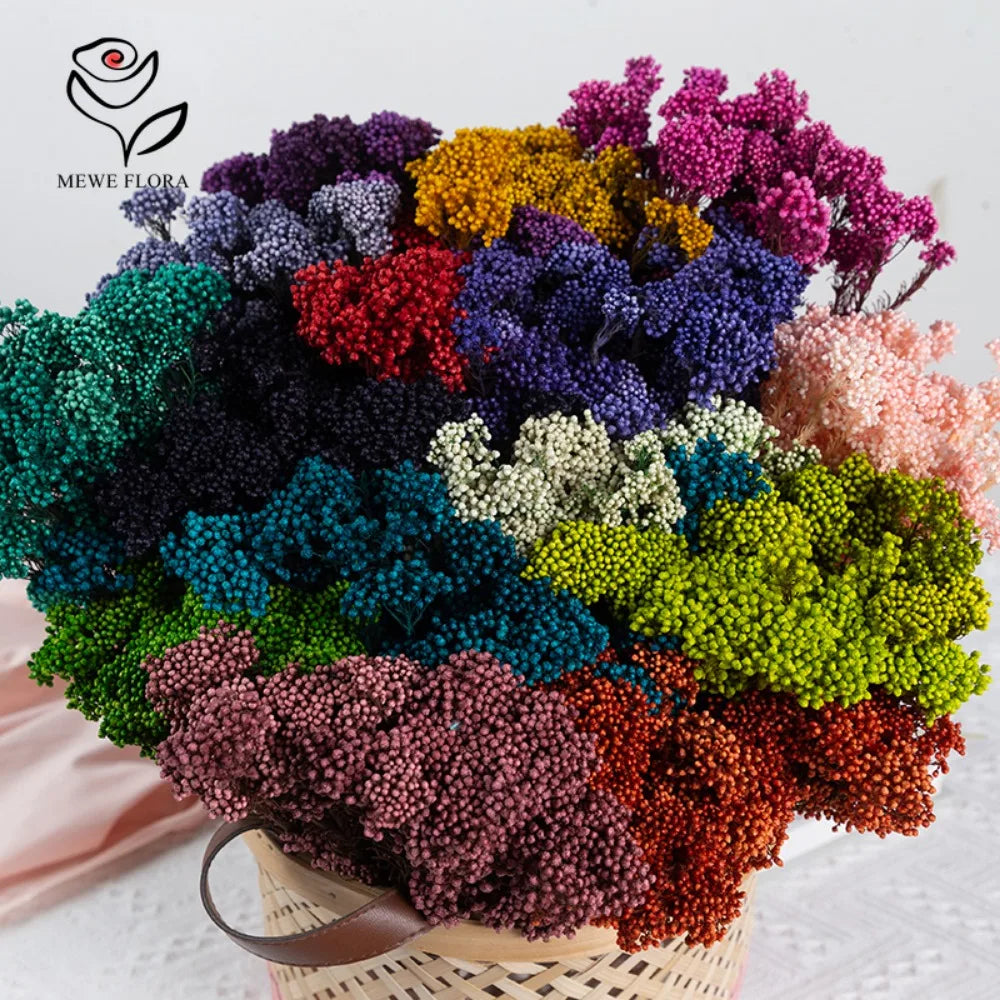 bouquet fleurs séchées multicolore naturel intérieur décoration maison anniversaire mariage
