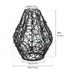 lampe suspendue tressée noir blanc moderne rustique abat jour plafonnier couvercle éclairage déco