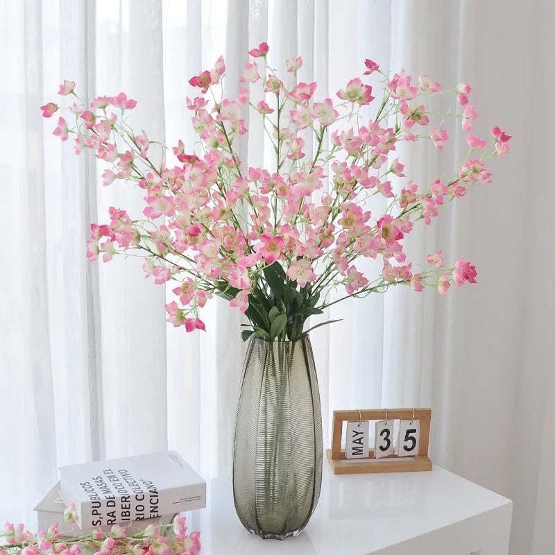 bouquet artificiel rose blanc décoration intérieure moderne minimaliste 97cm feuilles fleurs