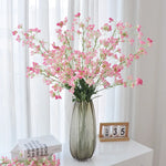 bouquet artificiel rose blanc décoration intérieure moderne minimaliste 97cm feuilles fleurs