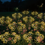 décoration extérieure solaire fleurs lumineuses 120 led moderne fixations inclusées 72cm hauteur