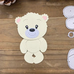 découpe papier figurines animaux chien ours accessoires cartes fêtes cartoon