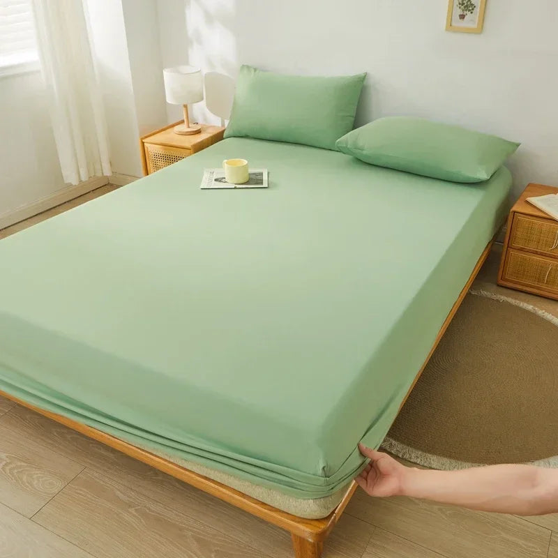 housse matelas gris uni extensible anti acariens lit double coton polyester moderne