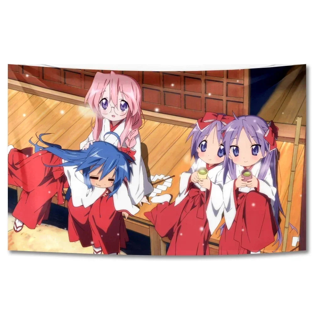 tapisserie murale décorative tissu microfibre personnages dessin animé japonais moderne chambre enfant esthétique