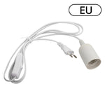 support lampe e27 douille on off interrupteur prise eu câble électrique noir blanc industrial