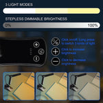 lampe lecture portable rechargeable led pinces noir mode moderne tactile affichage luminosité