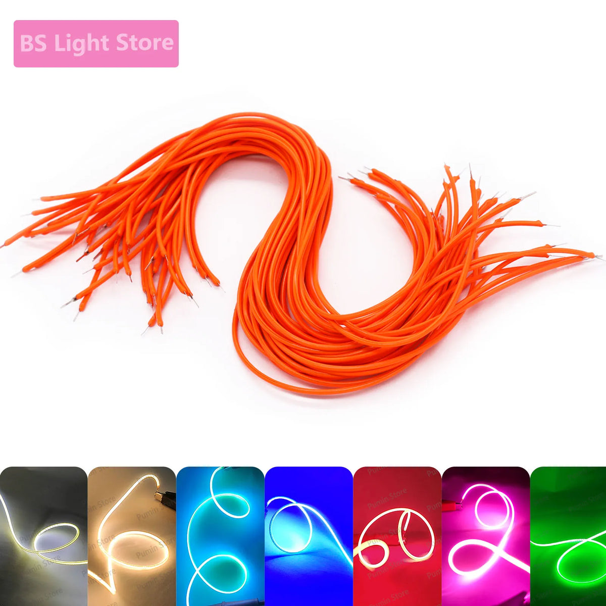 ruban led flexible lumineux décoration intérieure clips fixation couleur orange blanc rouge