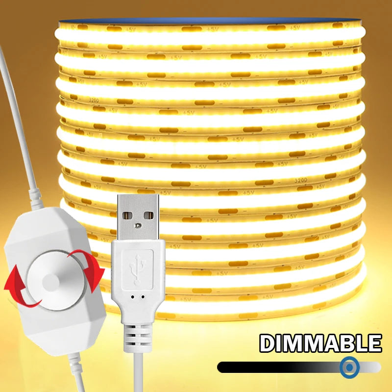 ruban led flexible blanc chaud moderne adhésif commutateur rotatif câble usb lisse minimaliste
