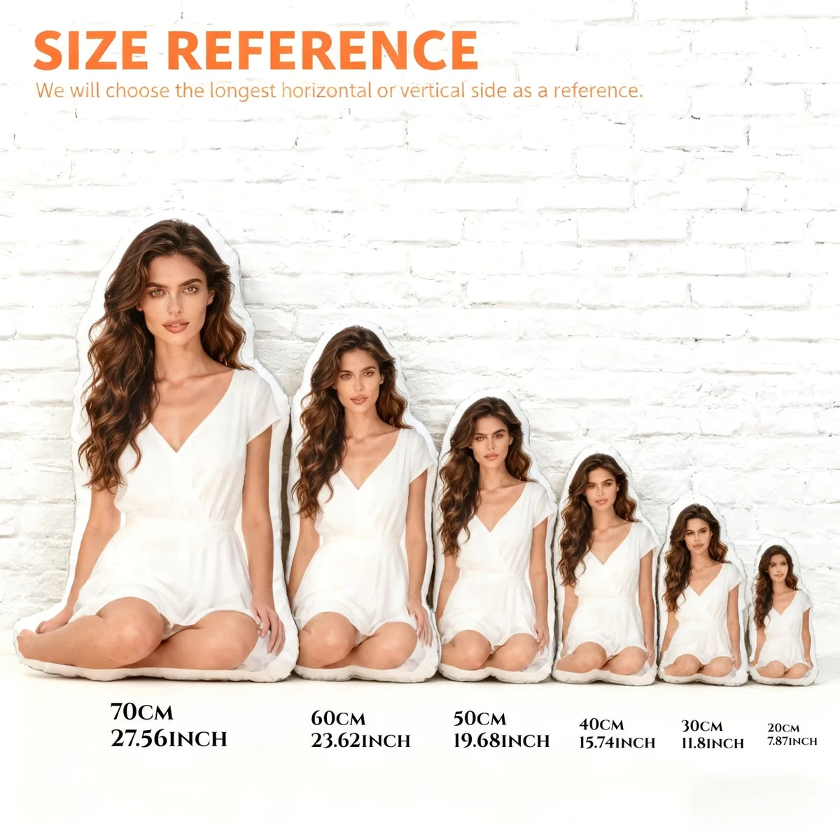 coussin personnalisable blanc imprimé photo moderne lavable 30cm 40cm 50cm oblong adultes