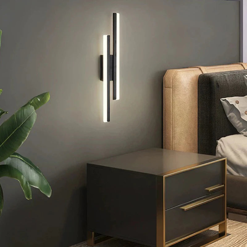 Applique murale LED design salon variateur télécommande