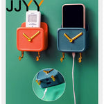 support mural moderne orange bleu multifonctionnel charge smartphone rangement chevet clé bijou cable usb