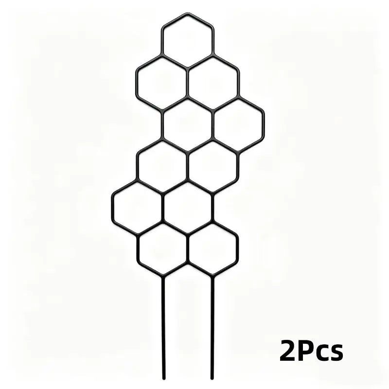 support plante hexagonnel moderne noir doré adhésif jardin intérieur extérieur geometrique