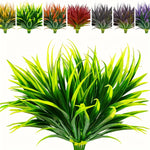 plantes artificielles herbe fine extérieures modernes vert rouge violet pièces