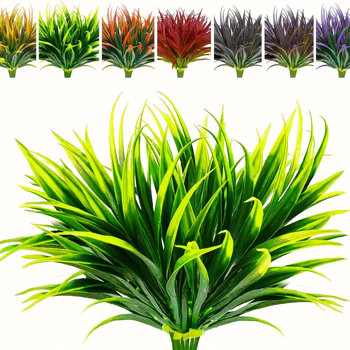 plantes artificielles herbe fine extérieures modernes vert rouge violet pièces