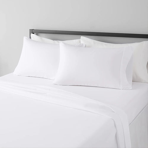 draps microfibre gris bleu marine blanc taies doreillers solides modernes hiver été machine laver