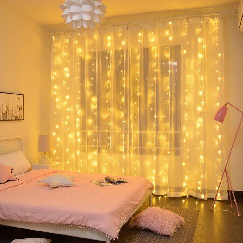 guirlande lumineuse led blanc jaune transparent moderne clips télécommande usb
