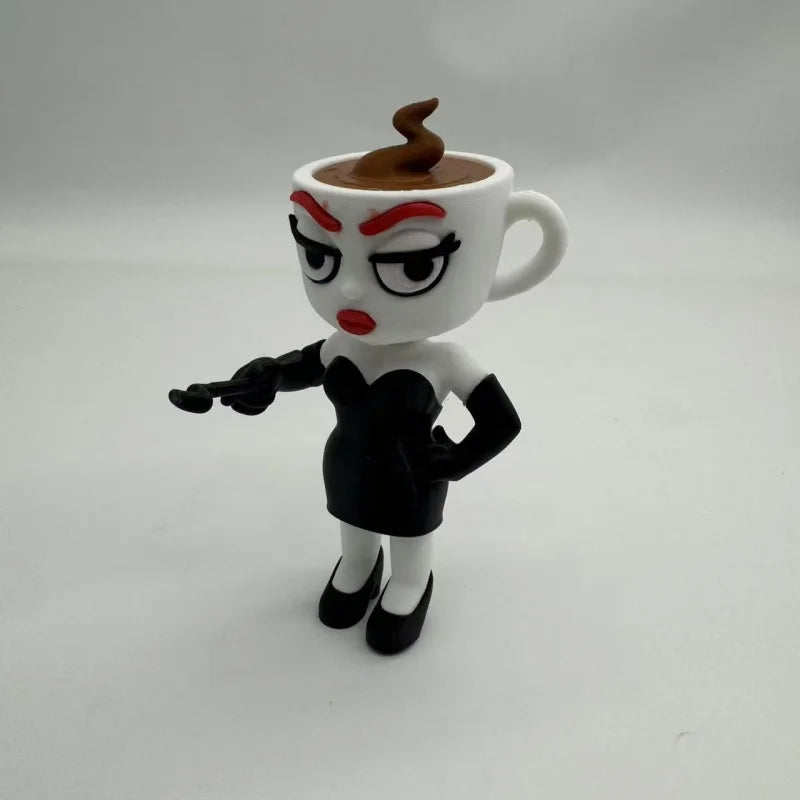 jouets modernes figurines cartoon animal jouet cochon rose bleu figurine femme tasse