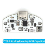 charge usb tactile module circuit imprimé led switch gradation continue trois vitesses blanc vert