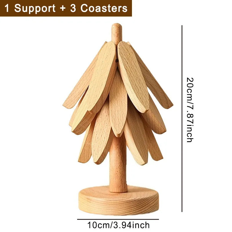 support tasse arbre branches feuilles moderne respectueux environnement tasses bols