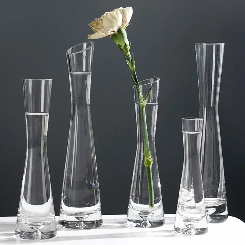 vases modernes transparents simples maison mariage 3pcs grande moyenne petite