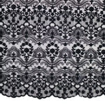 tissu polyester brodé motifs floraux fleurs dentelle fine robe soirée élégante classique occasion spéciale
