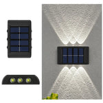 lampe murale solaire led noire moderne adhésive extérieure jardin decoration