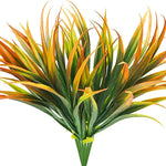 plantes artificielles herbe feuilles vertes modernes décoration intérieure extérieur minimaliste festive couleur rouge orange