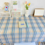 nappe rectangulaire carreaux bleu clair rose moderne polyester maison mariage fête