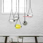 lustre suspendu moderne transparent ampoules led colorées chambre salonhôtel