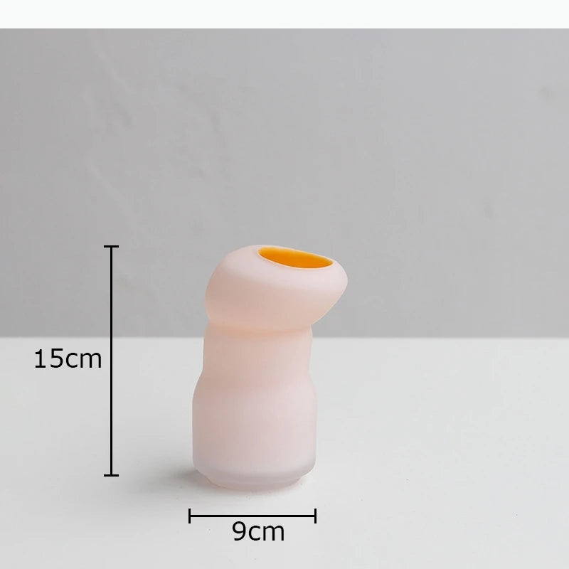 vase moderne rose pâle vases contemporains vert clair minimaliste ornemental table