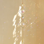 décoration murale boho or transparent lune soleil étoiles cristal extérieur jardin