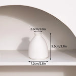 vase céramique moderne vert clair blanc bleu clair uni opacité table decoration