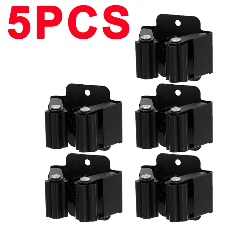 support mural moderne vis fixations acier inoxydable noir gris clips balais