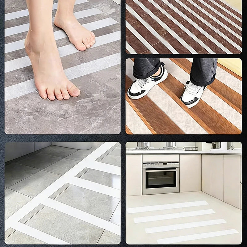 ruban anti dérapant transparent moderne adhésif carreaux géométriques cuisine salle bain carrelage escaliers