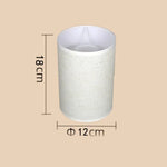 abat jour tissu texturé aspect lin table suspension moderne blanc beige clair marron foncé