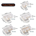 connecteur led transparent moderne pratique clips retenue 24v broches cct fcob rvb