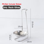 support cuillères bols argent or moderne fixation clips cuisine accessoires rangement vertical minimaliste