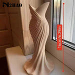 vase contemporain résine blanc vert rose bleu sculptural courbes fluides minimaliste maison mariage