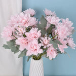 bouquet fleurs artificielles pivoines soie décoration intérieure blanc rouge rose bleu crème