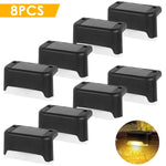lumière solaire marron blanc moderne extérieure jardin patio escaliers décoration éclairage led vis fixations
