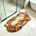 tapis orange blanc gris imprimé 3d tigre pois créatif salon chambre couloir polyester polaire