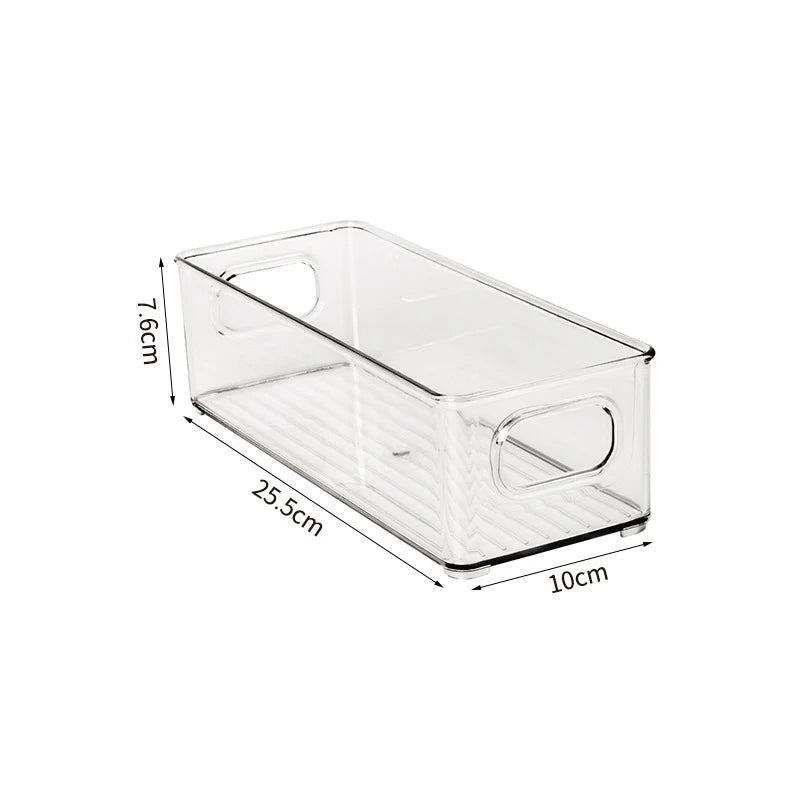 boîtes rangement transparentes moderne poignées crèmes gels lotions fridge organizer