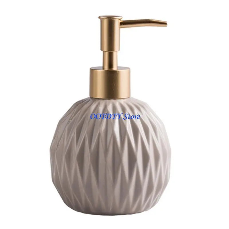 distributeur savon liquide rouge vert noir blanc rayures diagonales moderne élégant Pompe