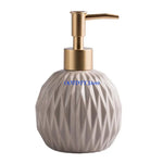 distributeur savon liquide rouge vert noir blanc rayures diagonales moderne élégant Pompe