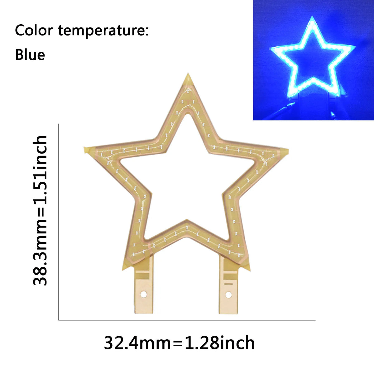 lampe led neon forme étoile clip fixation cable decoration feste