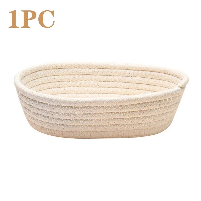 paniers rangement tissu tressé beige gris clair modernes rustiques réutilisables respectueux environnement stockage organisation