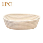 paniers rangement tissu tressé beige gris clair modernes rustiques réutilisables respectueux environnement stockage organisation
